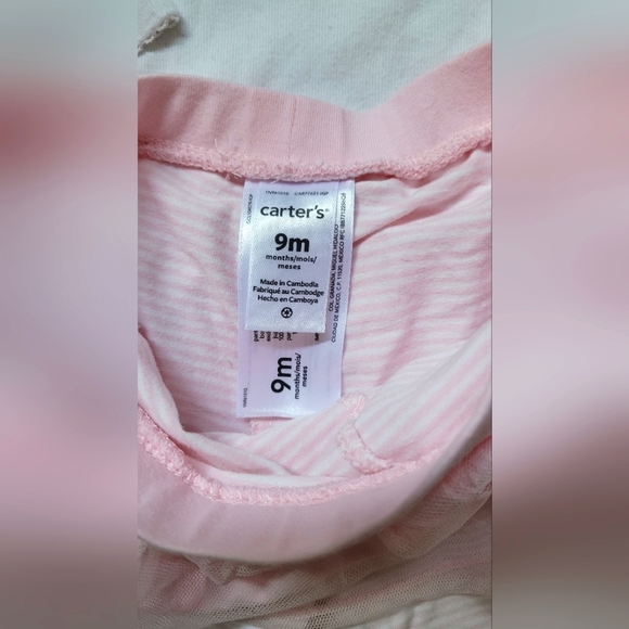 Carter's 6-9 month long sleeve onesie and tutu set - Picture 3 of 3